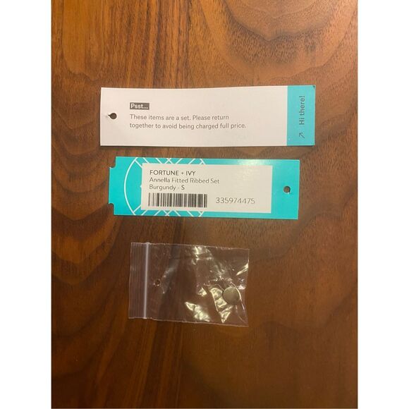 Fortune + Ivy Women's Burgundy Annella Fitted Ribbed Top & Skirt Set Small NWT - Picture 16 of 16